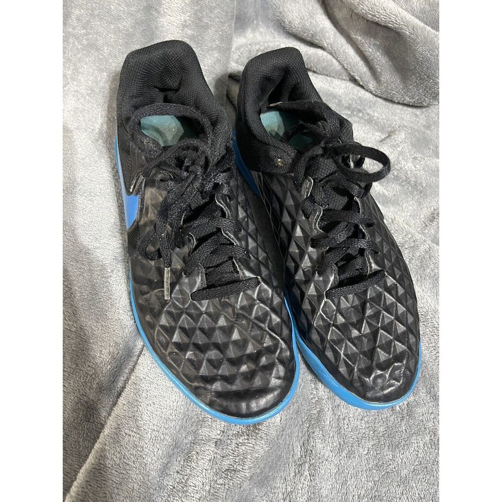 Nike Tiempo Legend 8 Youth Shoes - Size 5.5‎ Y Black Blue